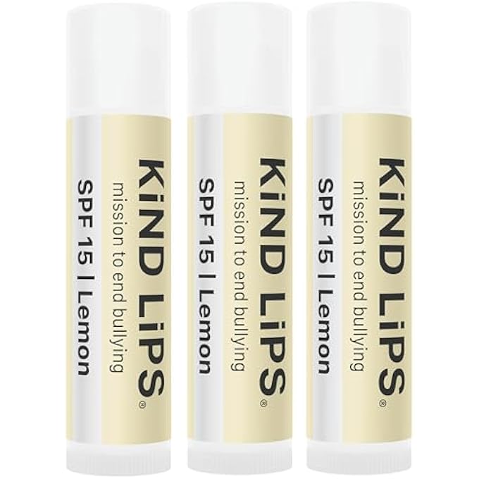 Kind Lips - LIP SUNSCREEN SPF 15 WITH ZINC OXIDE, COCONUT OIL, BEESWAX, VITAMIN E- NOURISHING & MOISTURIZING LIP BALM FOR DRY CRACKED CHAPPED LIPS | MADE IN USA | PACK OF 3 - Image 1